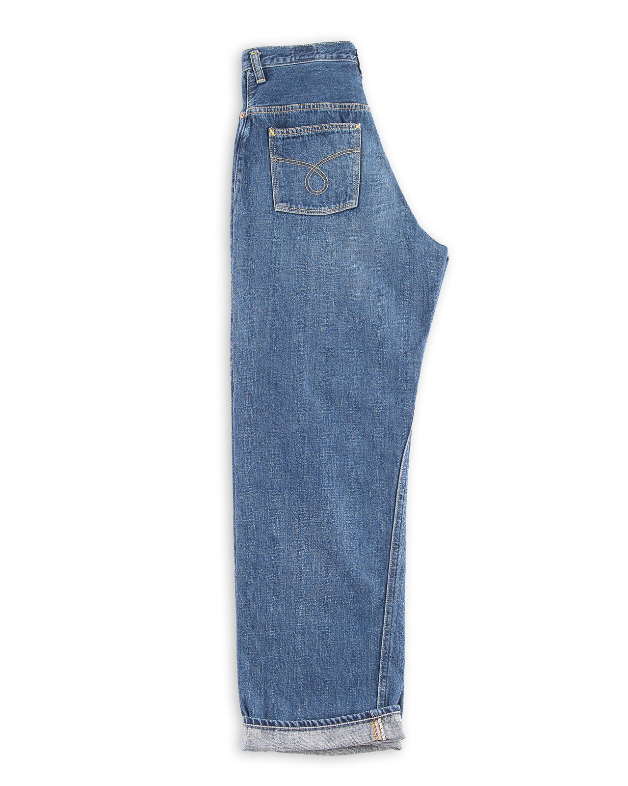 パンツ or slow CRUSHED SELVEDGE DENIM OrSlow Jasmin High Waist Original Selvedge Denim Pants - Denim