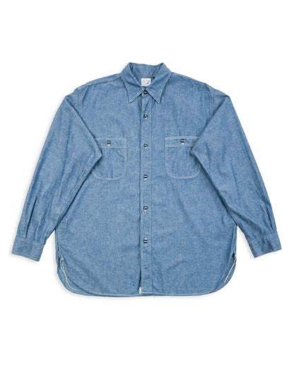 OrSlow Relax Fit Chambray Work Shirt - Blue Chambray - Standard & Strange