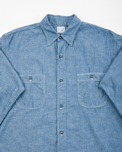 OrSlow Relax Fit Chambray Work Shirt - Blue Chambray - Standard & Strange