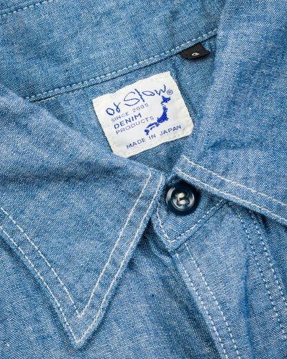 OrSlow Relax Fit Chambray Work Shirt - Blue Chambray - Standard & Strange