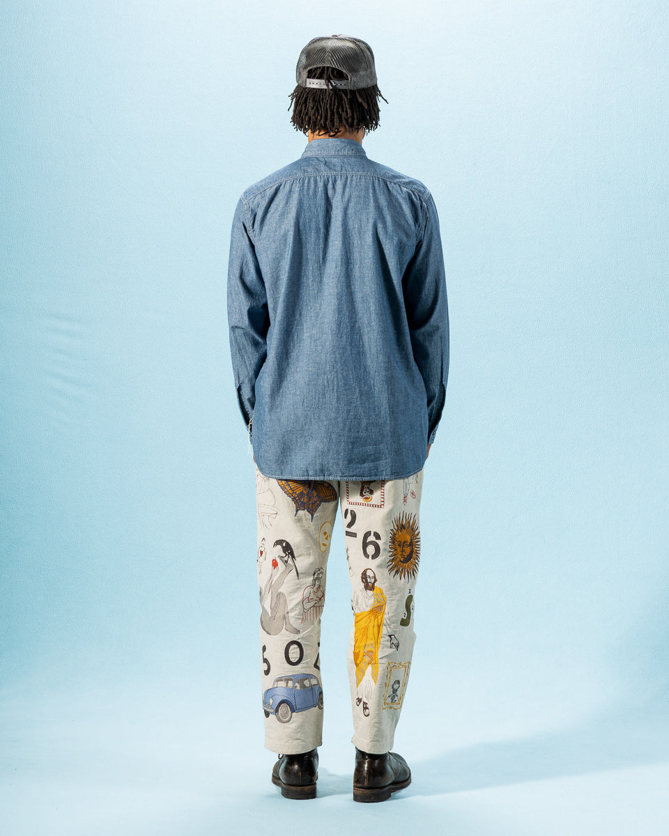 OrSlow Relax Fit Chambray Work Shirt - Blue Chambray - Standard & Strange