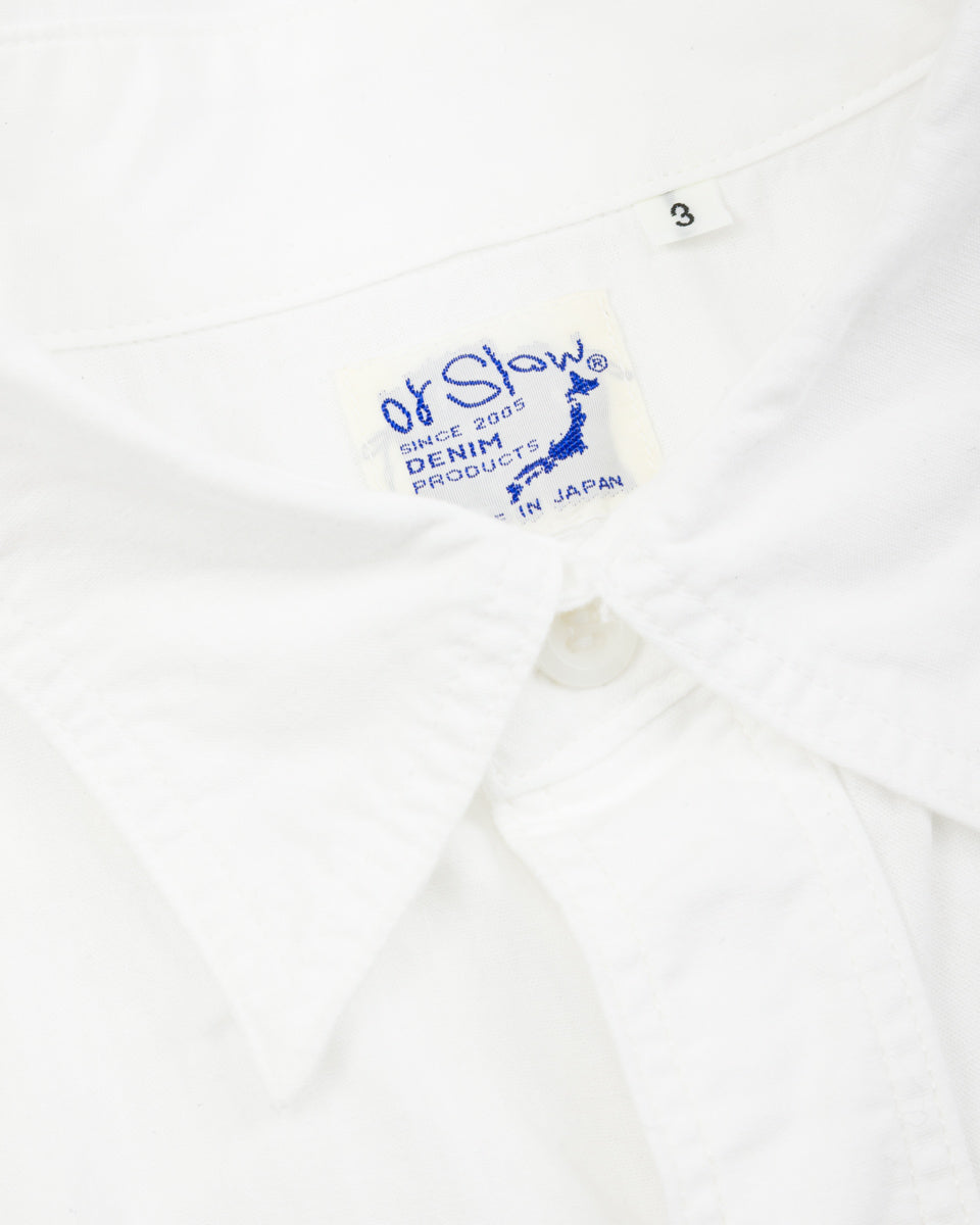 OrSlow Relax Fit Chambray Work Shirt - White - Standard & Strange