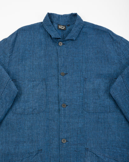 OrSlow Shop Coat (Unisex) - Indigo Check - Standard & Strange