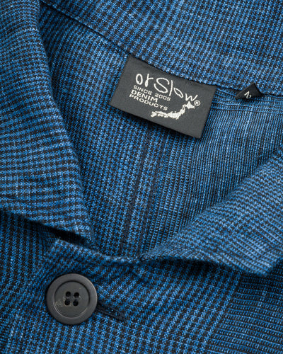 OrSlow Shop Coat (Unisex) - Indigo Check - Standard & Strange