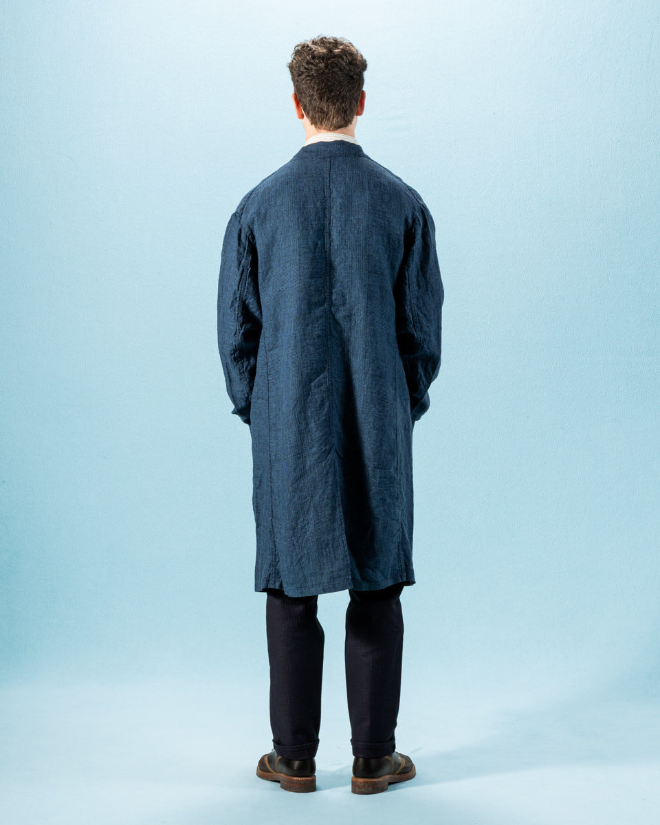 OrSlow Shop Coat (Unisex) - Indigo Check - Standard & Strange