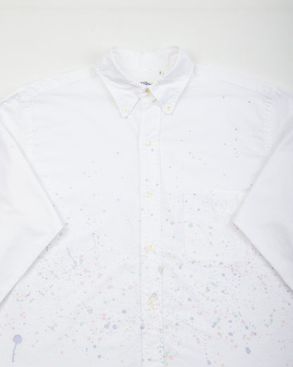 OrSlow Short Button Down Shirt - White w/Paint - Standard & Strange