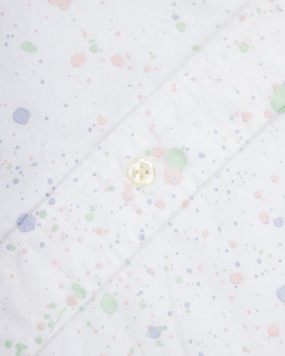 OrSlow Short Button Down Shirt - White w/Paint - Standard & Strange