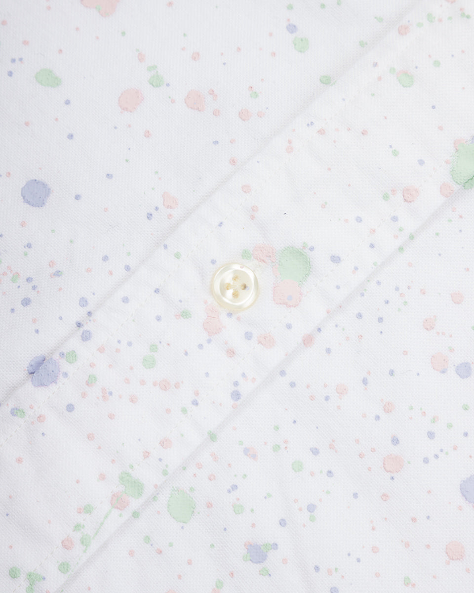 OrSlow Short Button Down Shirt - White w/Paint - Standard & Strange