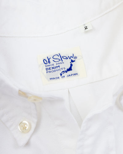 OrSlow Short Button Down Shirt - White w/Paint - Standard & Strange