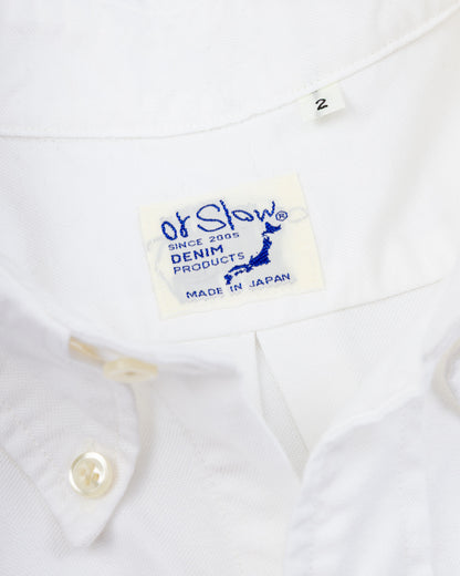 OrSlow Short Button Down Shirt - White w/Paint - Standard & Strange