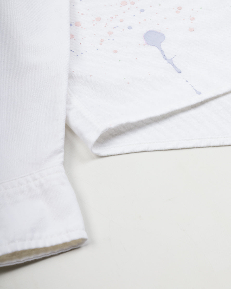 OrSlow Short Button Down Shirt - White w/Paint - Standard & Strange