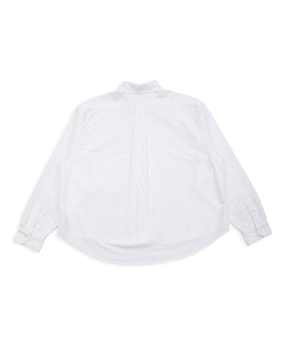 OrSlow Short Button Down Shirt - White w/Paint - Standard & Strange