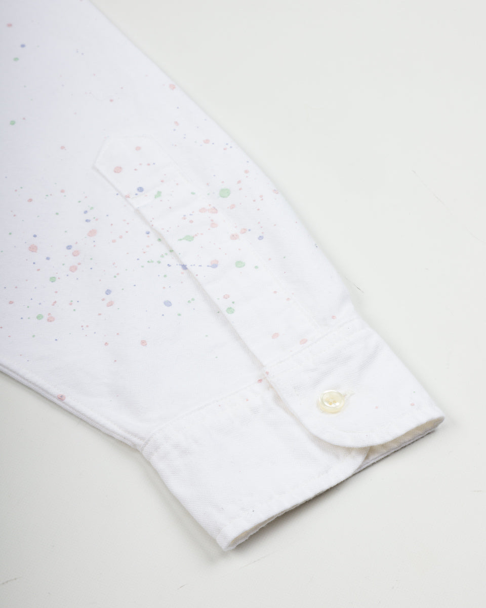 OrSlow Short Button Down Shirt - White w/Paint - Standard & Strange