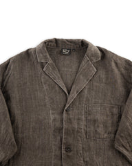 OrSlow Sumi Dyed Linen Simple Work Jacket - Charcoal Gray - Standard & Strange