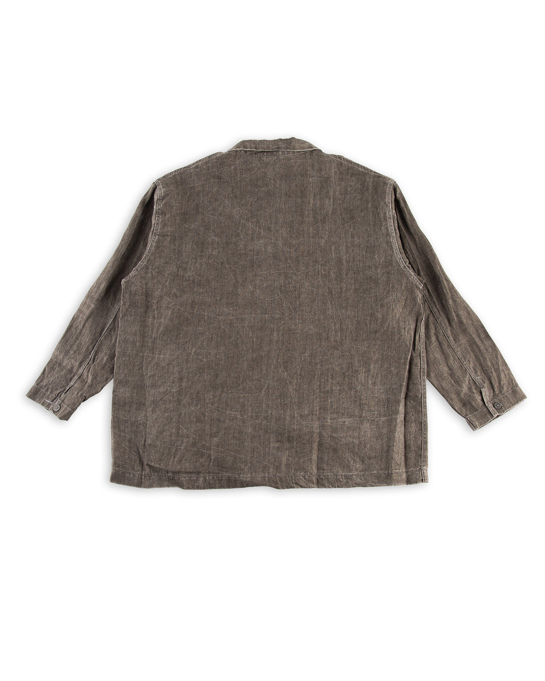 OrSlow Sumi Dyed Linen Simple Work Jacket - Charcoal Gray - Standard & Strange