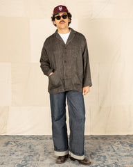 OrSlow Sumi Dyed Linen Simple Work Jacket - Charcoal Gray - Standard & Strange