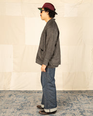 OrSlow Sumi Dyed Linen Simple Work Jacket - Charcoal Gray - Standard & Strange