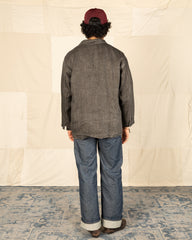 OrSlow Sumi Dyed Linen Simple Work Jacket - Charcoal Gray - Standard & Strange