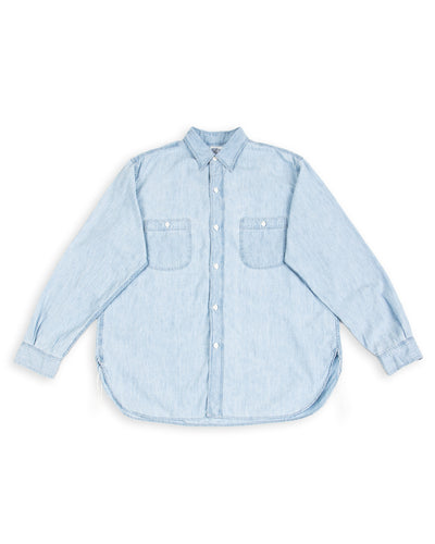 OrSlow Relax Fit Chambray Work Shirt - Bleached - Standard & Strange