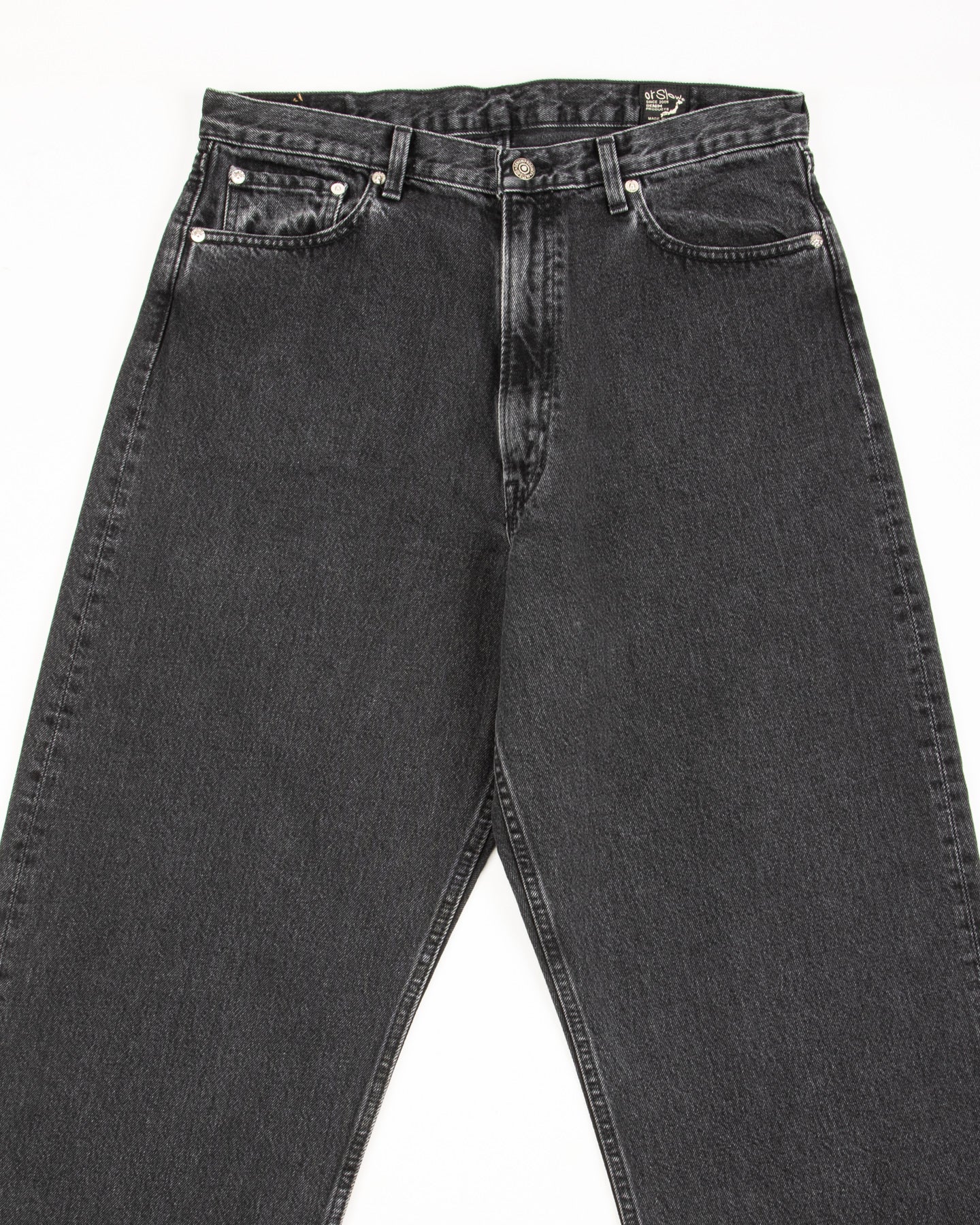 OrSlow Super Dad's Fit Denim Pants (Unisex) - Black Denim Stone - Standard & Strange