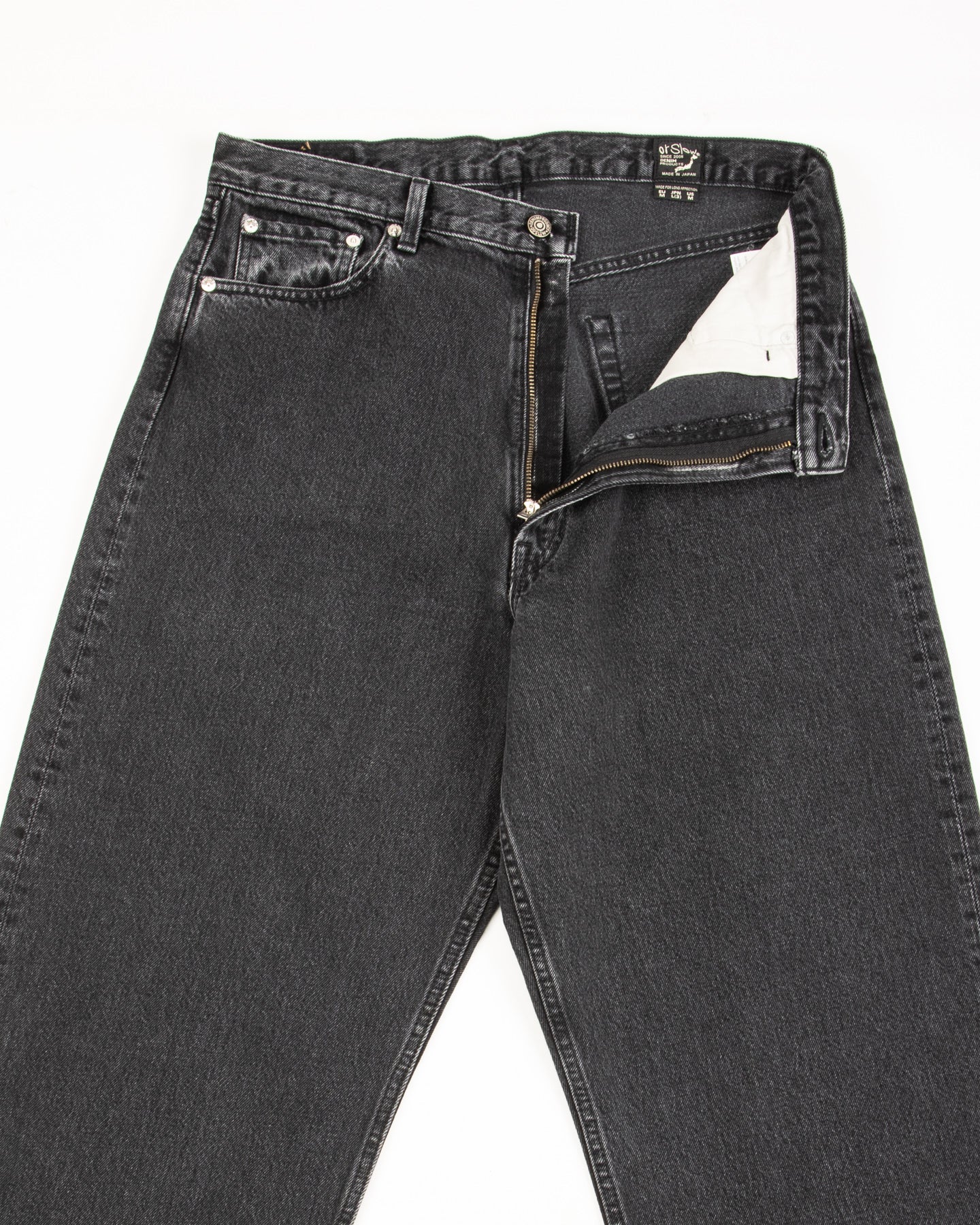 OrSlow Super Dad's Fit Denim Pants (Unisex) - Black Denim Stone - Standard & Strange
