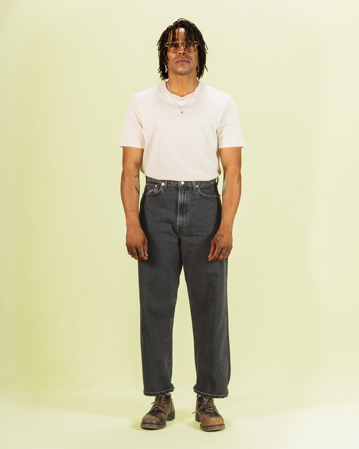 OrSlow Super Dad's Fit Denim Pants (Unisex) - Black Denim Stone - Standard & Strange