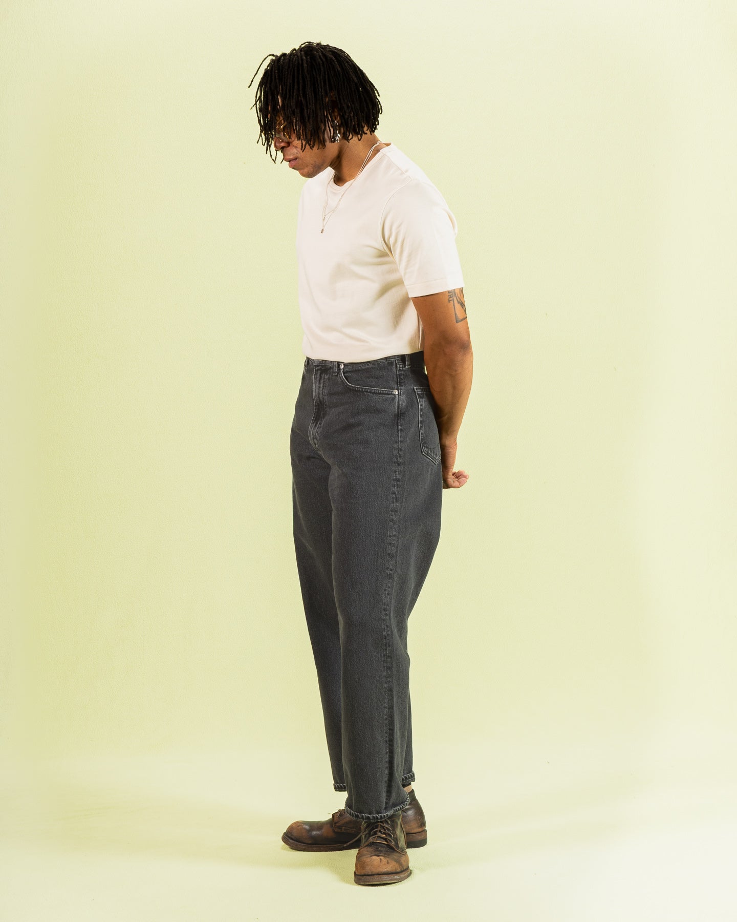 OrSlow Super Dad's Fit Denim Pants (Unisex) - Black Denim Stone - Standard & Strange