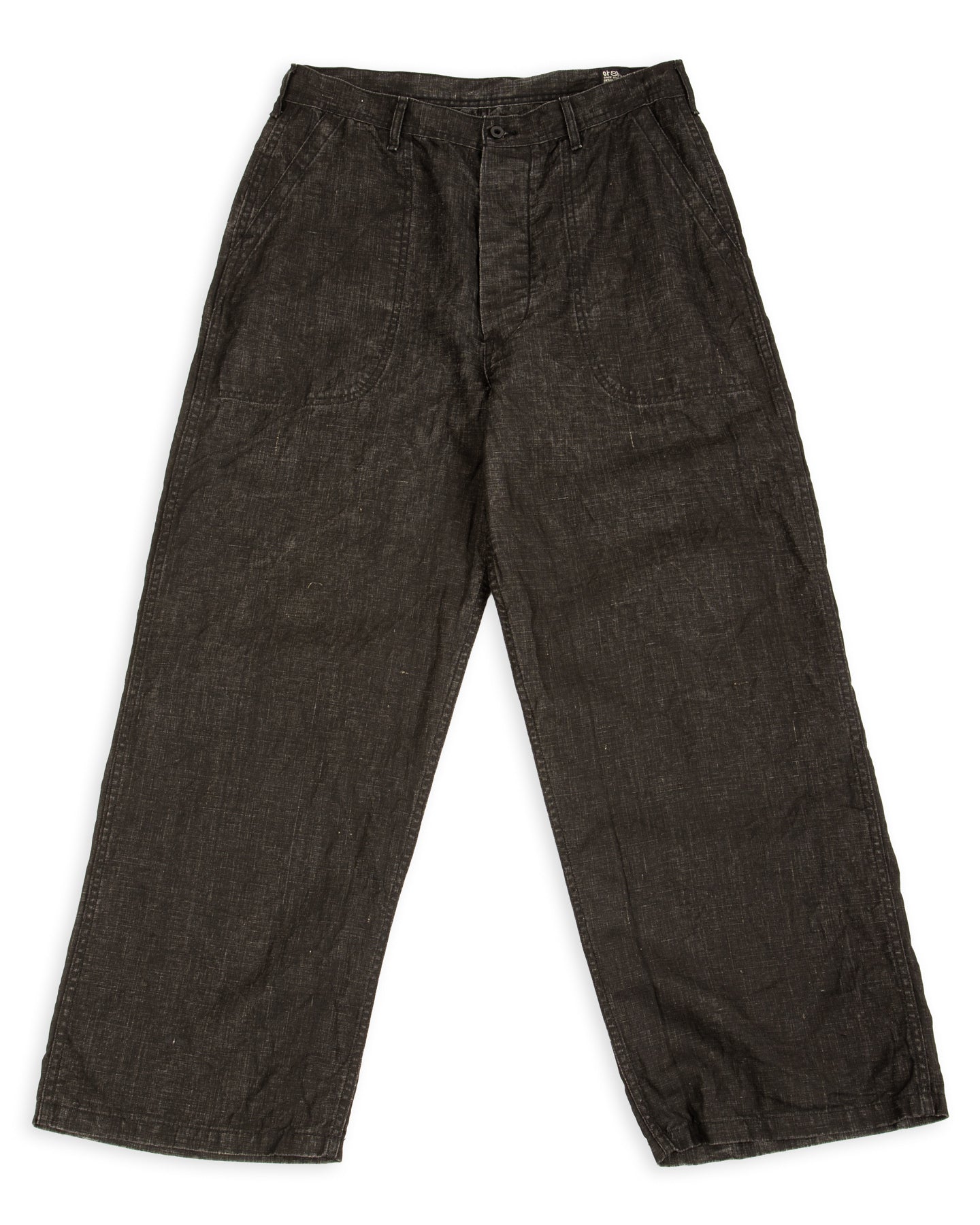 OrSlow WWII 40's U.S. Navy Utility Trousers - Sumi Coated Linen - Standard & Strange