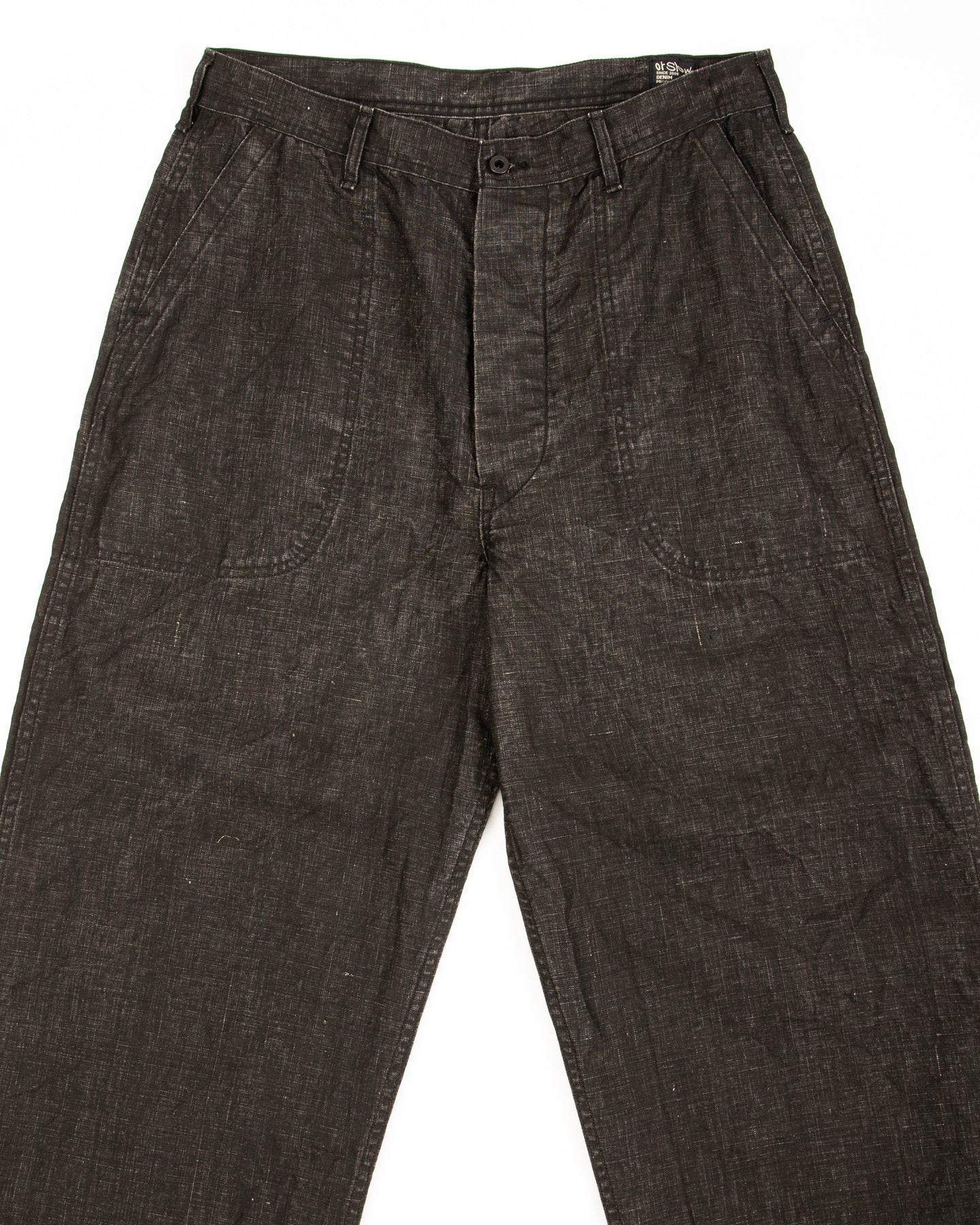 WWII 40's U.S. Navy Utility Trousers - Sumi Coated Linen