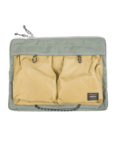 PORTER - Yoshida & Co Hype Document Case - Stone Gray x Sand - Standard & Strange