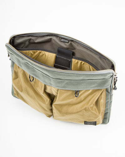 PORTER - Yoshida & Co Hype Document Case - Stone Gray x Sand - Standard & Strange