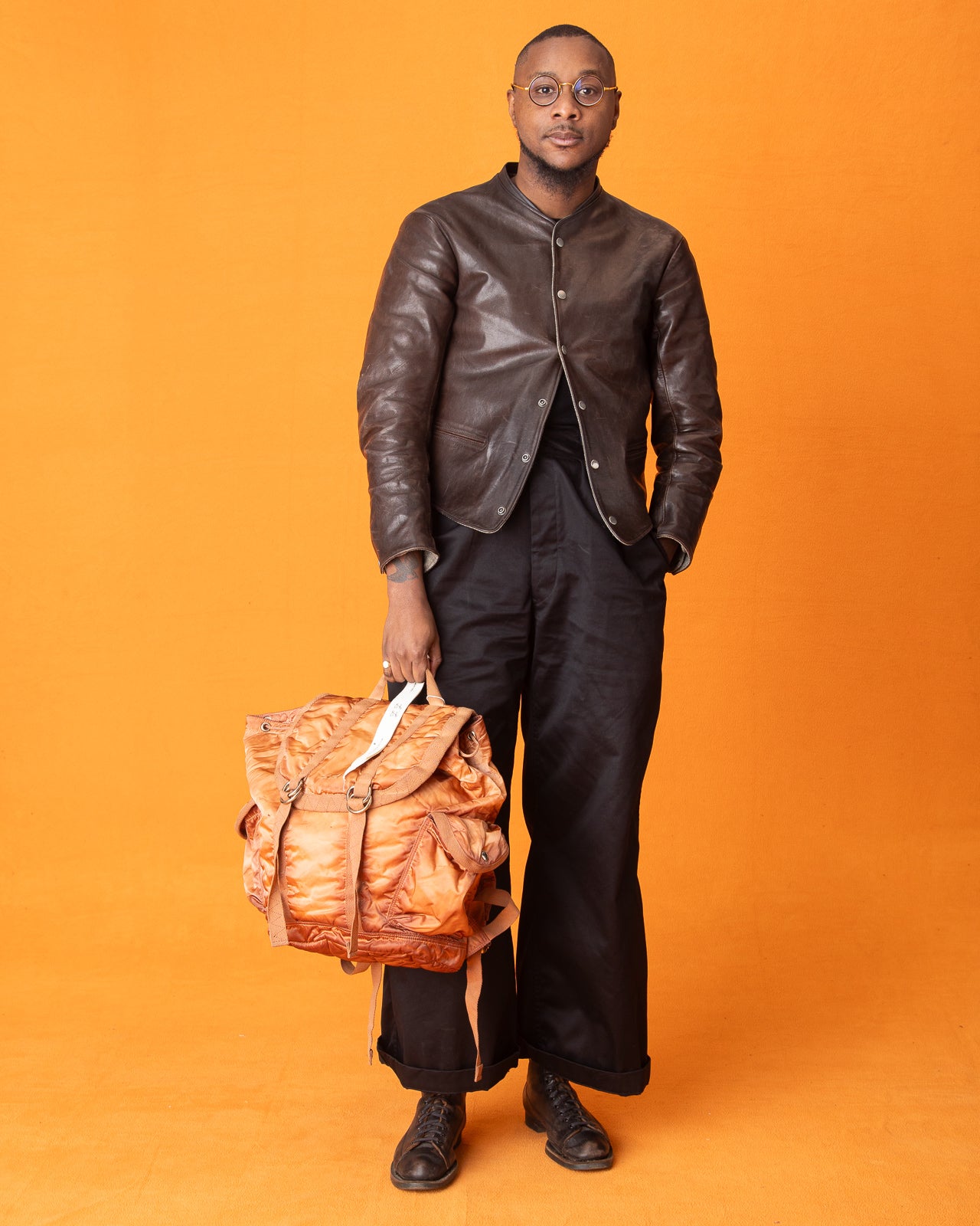 PORTER - Yoshida & Co Luggage Label OldNew Rucksack - Kakishibu - Standard & Strange