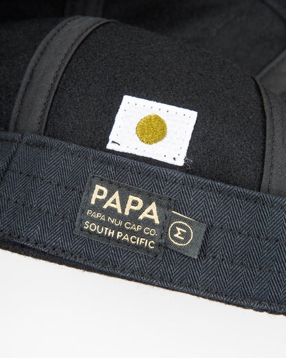 Papa Nui Mike Force Cap - Black Wool - Standard & Strange