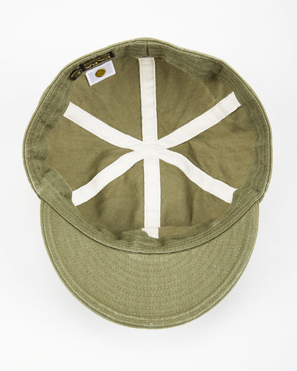 Papa Nui Tail End Charlie Cap - Olive Drab HBT - Standard & Strange