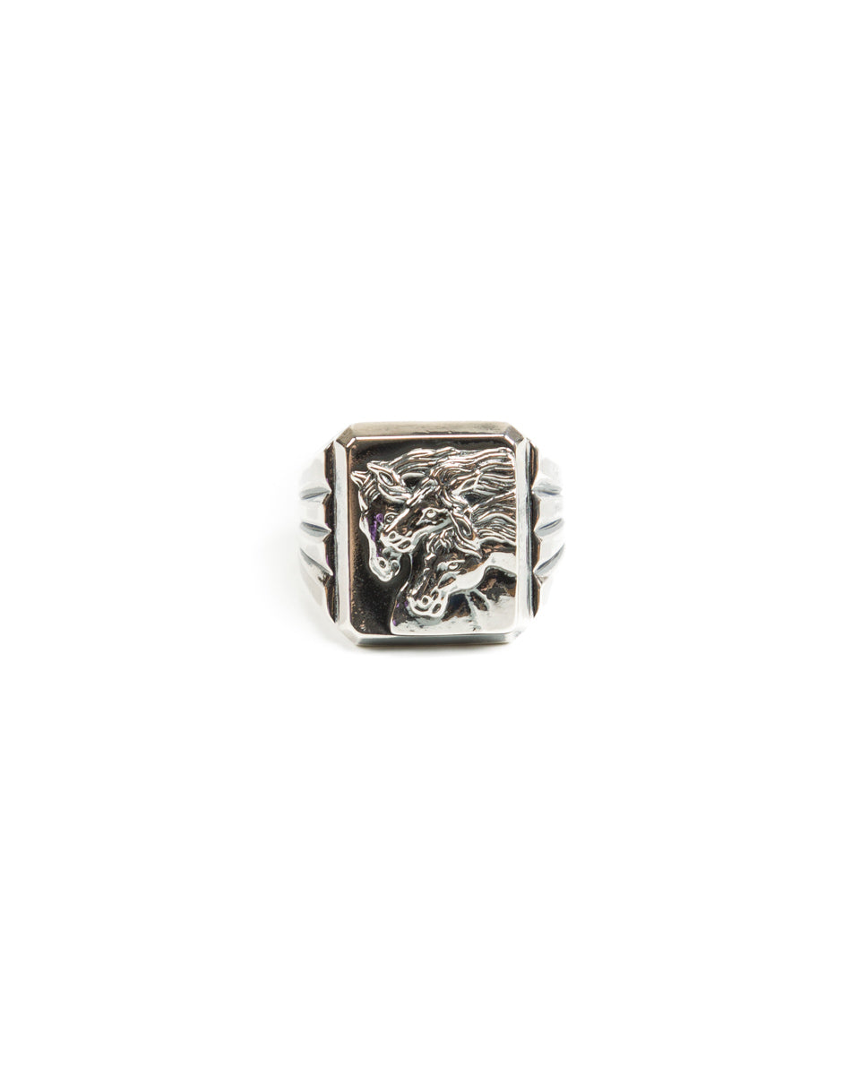 Peanuts & Co Pharaoh's Horse Ring - Square - Silver - Standard & Strange