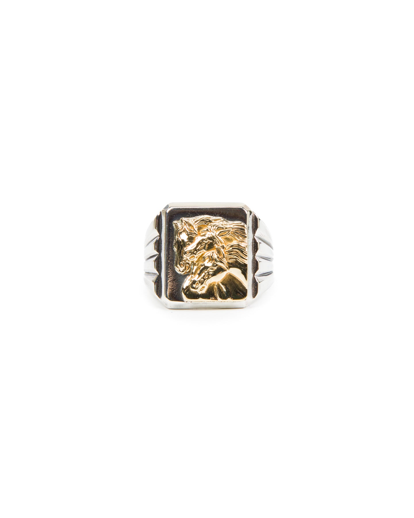 Peanuts & Co Pharaoh's Horse Ring - Square - Silver x 10K Gold