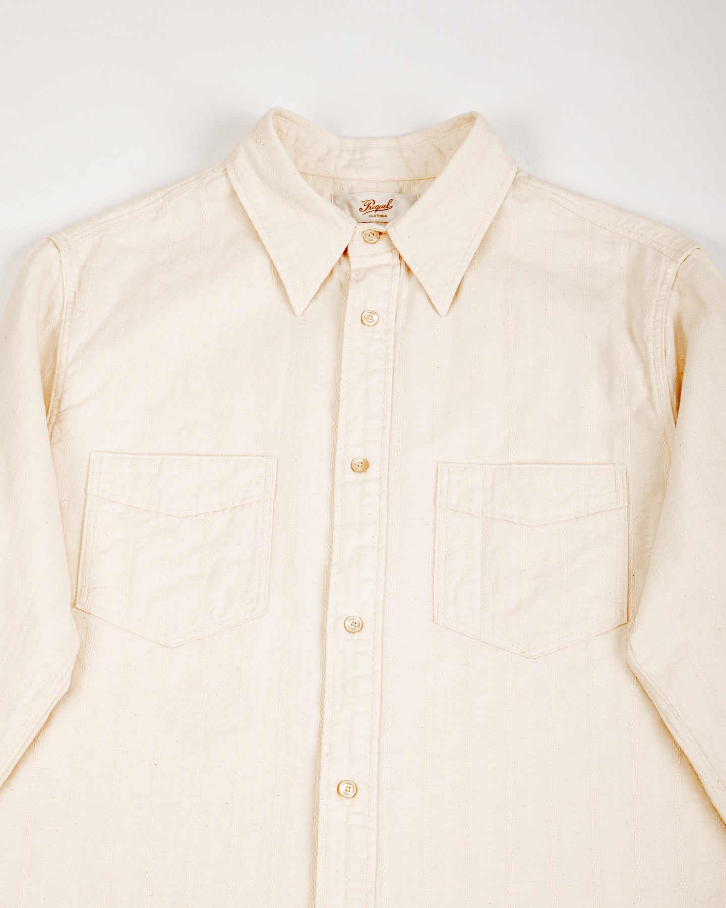 Classic Stripe Shirt - Beige Jacquard – Standard & Strange