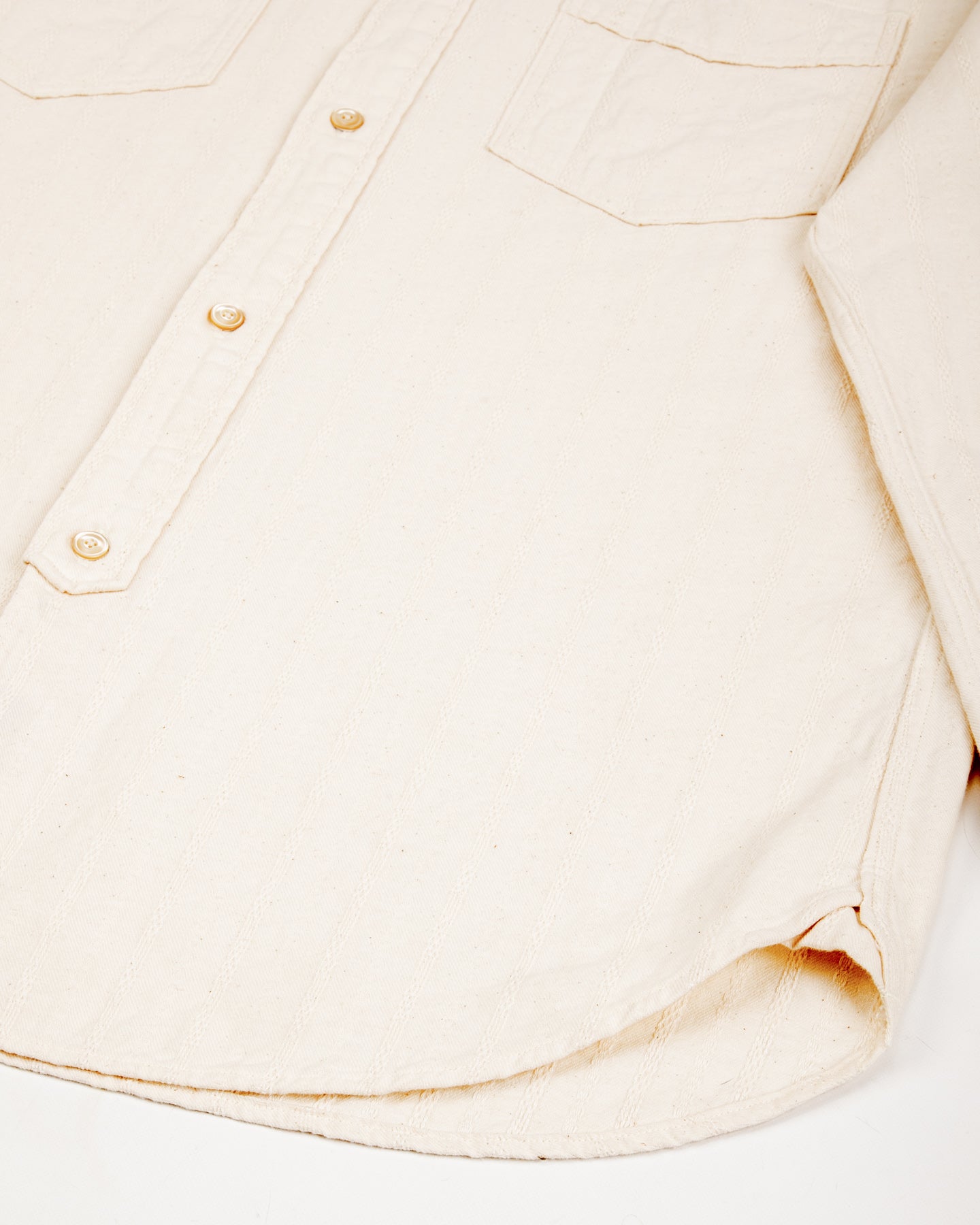 Prequel Classic Stripe Shirt - Beige Jacquard - Standard & Strange
