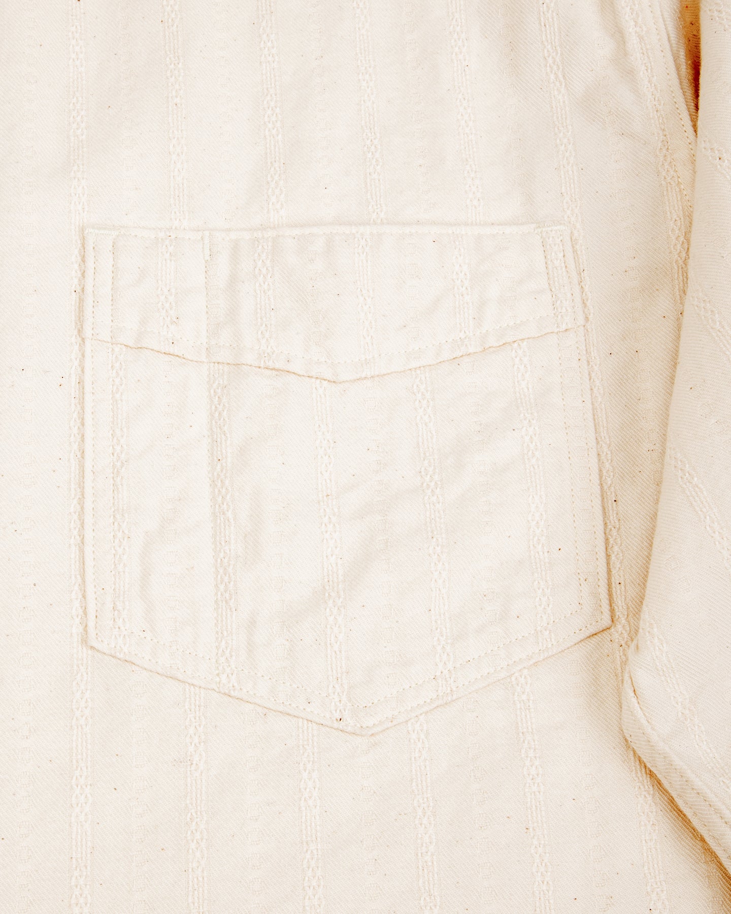 Prequel Classic Stripe Shirt - Beige Jacquard - Standard & Strange
