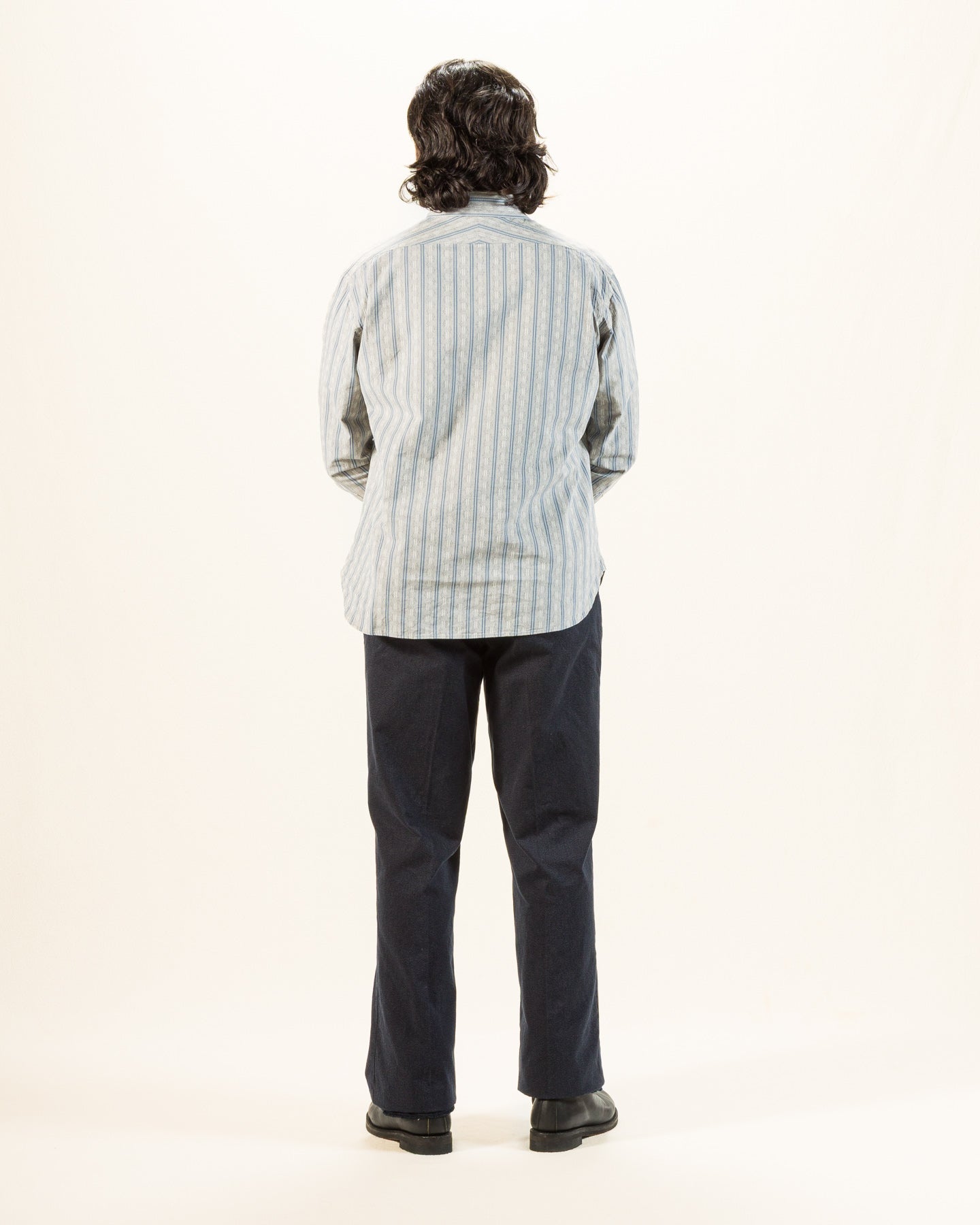 Striped Work Shirt - Grey 44 Striped Work Shirt - Grey 44