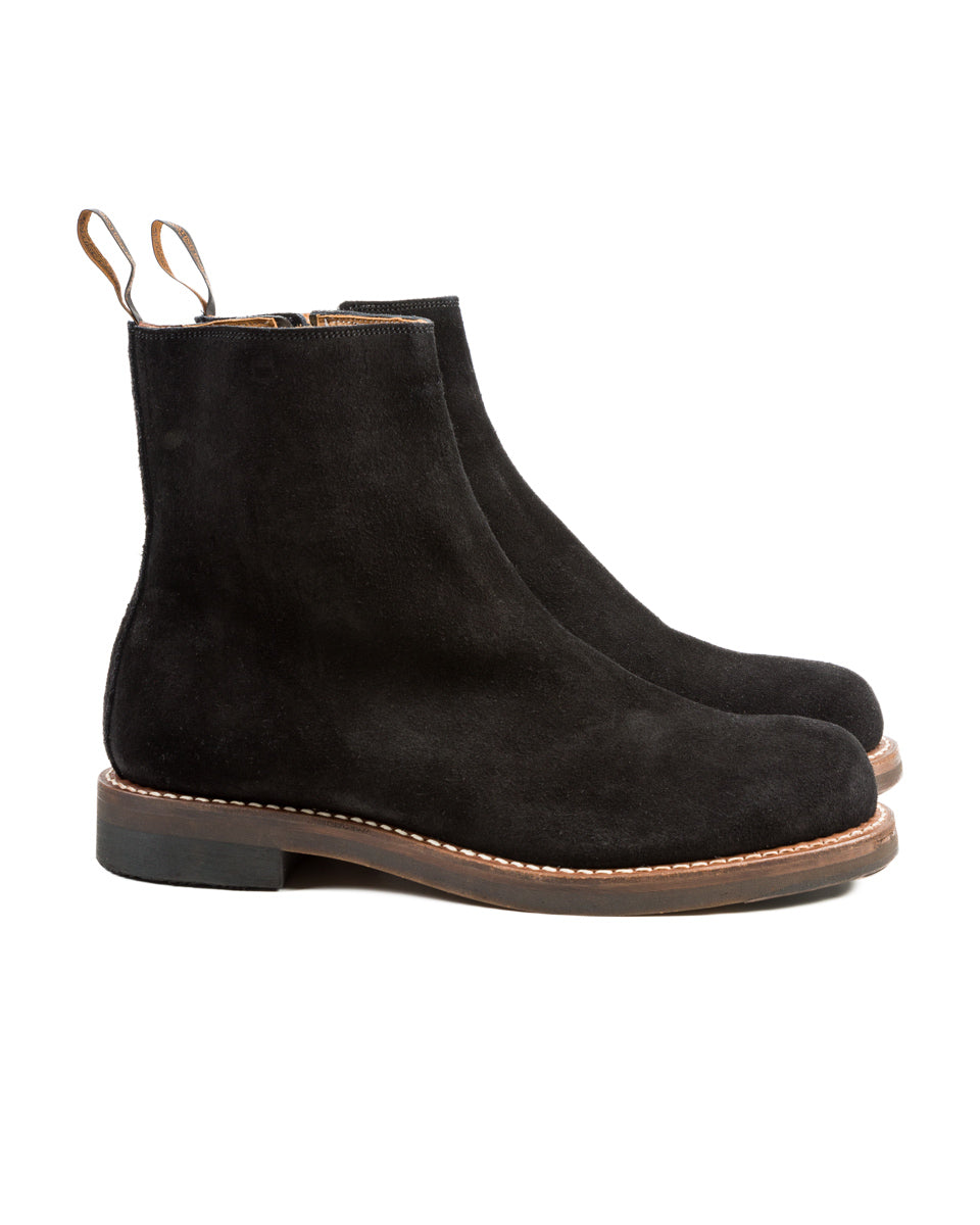 Rolling Dub Trio Casper Side Zip Boot - Black Oiled Suede - Standard & Strange