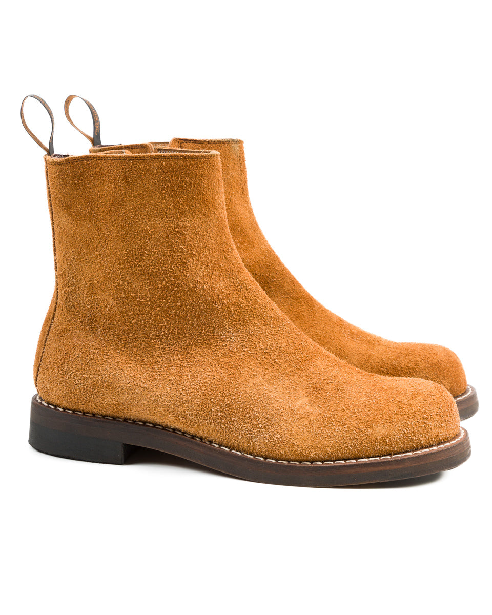 Rolling Dub Trio Casper Side Zip Boot - Tobacco Oiled Suede - Standard & Strange