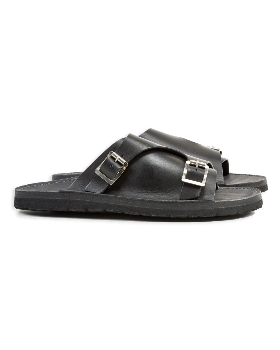 Tokyo Sandal Double Monk Sandal - Black - Standard & Strange