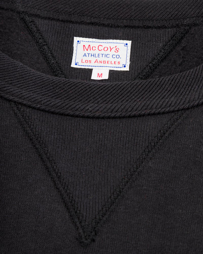 The Real McCoy's 10 oz Loopwheel Crewneck Sweatshirt - Black - Standard & Strange