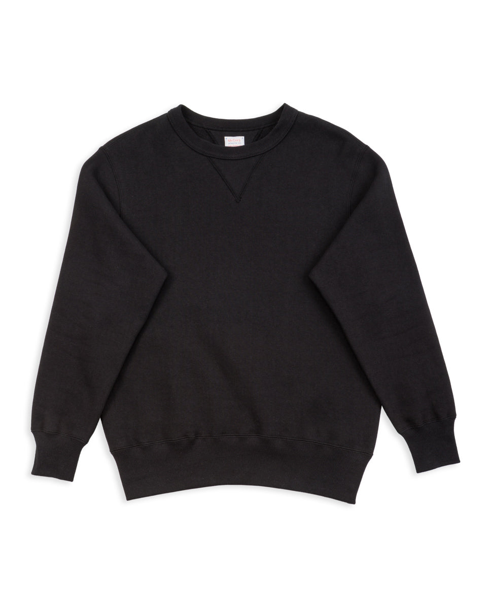 The Real McCoy's 10 oz Loopwheel Crewneck Sweatshirt - Black - Standard & Strange