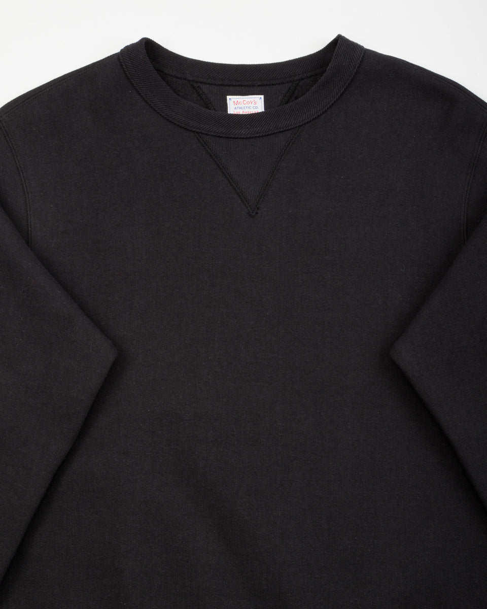 The Real McCoy's 10 oz Loopwheel Crewneck Sweatshirt - Black - Standard & Strange