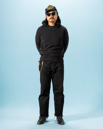 The Real McCoy's 10 oz Loopwheel Crewneck Sweatshirt - Black - Standard & Strange