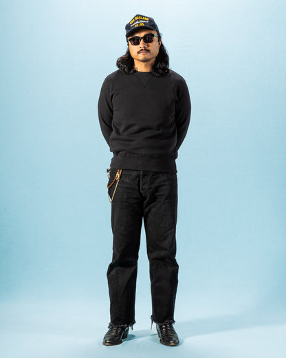 The Real McCoy's 10 oz Loopwheel Crewneck Sweatshirt - Black - Standard & Strange