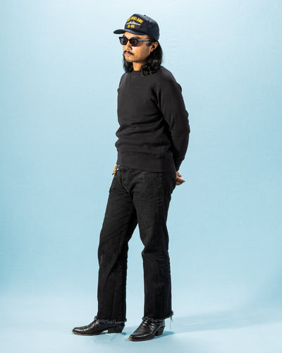 The Real McCoy's 10 oz Loopwheel Crewneck Sweatshirt - Black - Standard & Strange