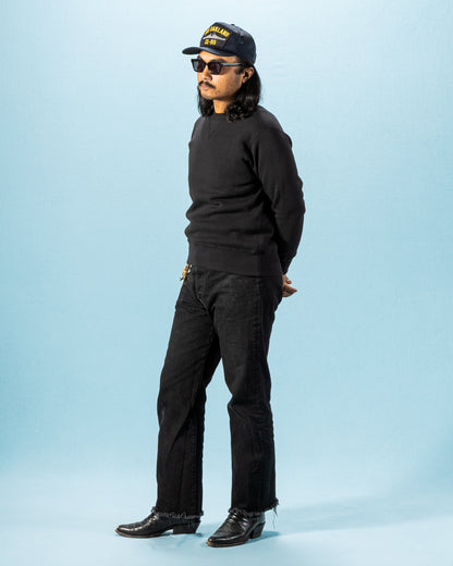 The Real McCoy's 10 oz Loopwheel Crewneck Sweatshirt - Black - Standard & Strange